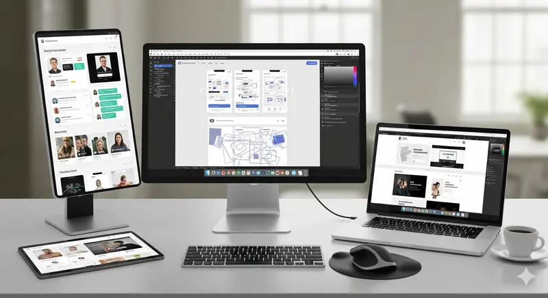صورة توضح تصميم التطبيقات التفاعلي باستخدام Adobe XD من شركة Adobe