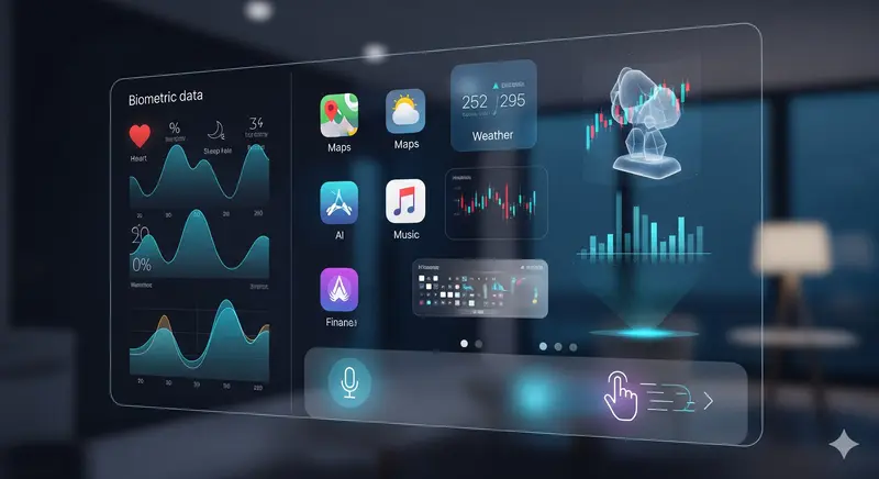 صورة توضح الاتجاهات المستقبلية لتطوير تطبيقات iOS والتقنيات الحديثة المتوقعة
