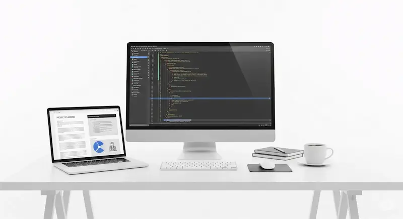 صورة توضح مراحل عملية تطوير البرمجيات وخطوات بدء مشروع برمجي ناجح