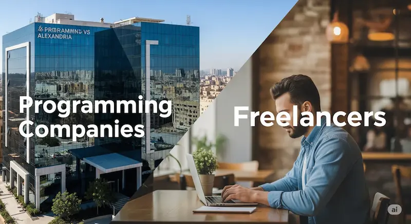 مقارنة بين العمل مع شركات برمجة أو مستقلين لتطوير التطبيقات