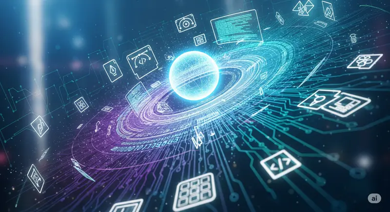 صورة رئيسية توضح مفهوم صناعة التطبيقات من الفكرة إلى الإطلاق