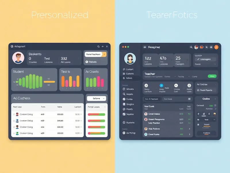 لوحة تحكم الطالب والمعلم لتسهيل إدارة المحتوى والمتابعة