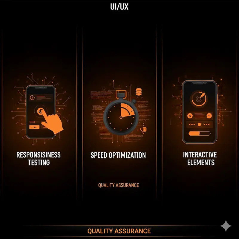 اختبار استجابة التطبيق للمستخدم