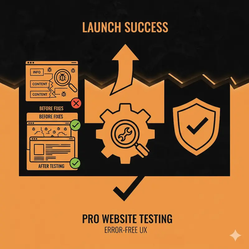 اختبار الموقع قبل الإطلاق