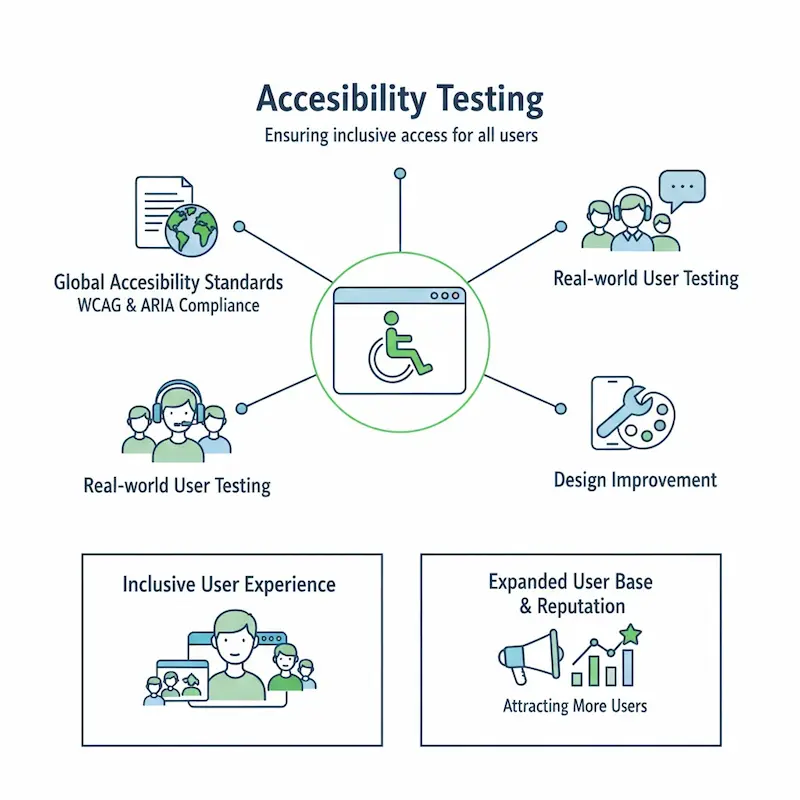 اختبار وصول المستخدمين للتطبيق