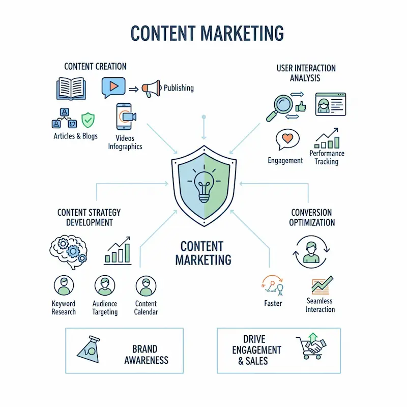 محتوى تسويقي على موقع إلكتروني