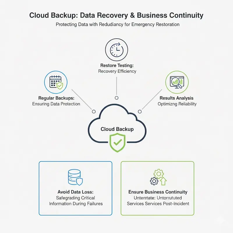 النسخ الاحتياطي السحابي لضمان حماية البيانات واستمرارية الأعمال