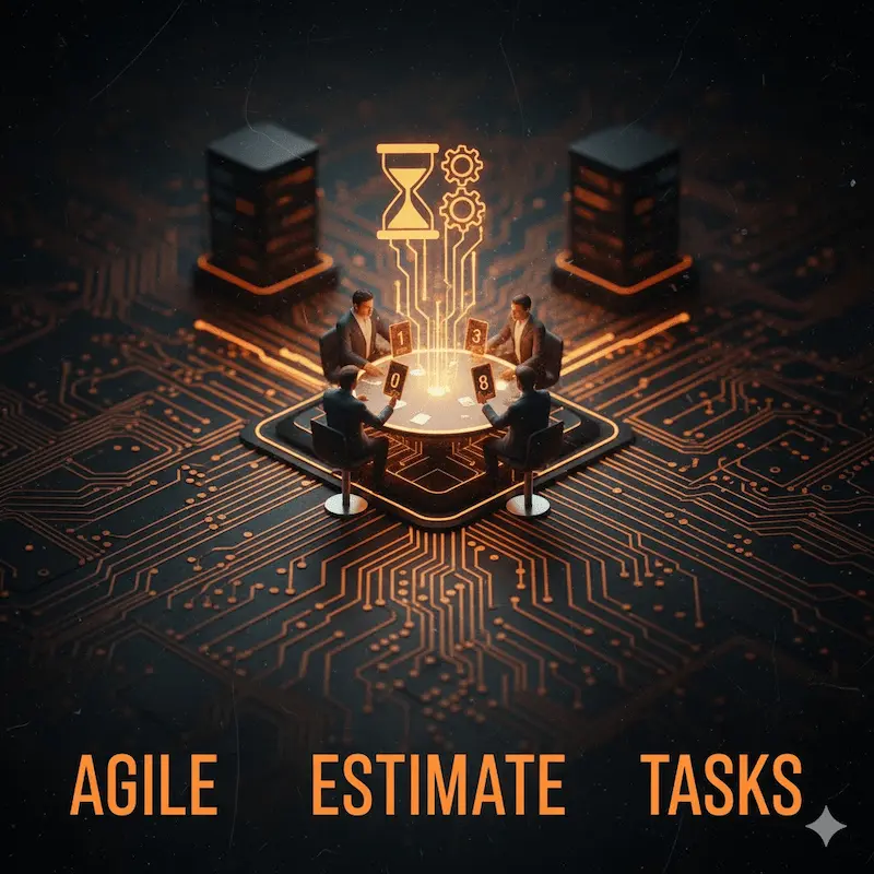 تقدير الجهد باستخدام Planning Poker في منهجية Agile | شركات برمجة في مصر - تصميم مواقع انترنت صورة توضح استخدام Planning Poker لتقدير الجهد في منهجية Agile