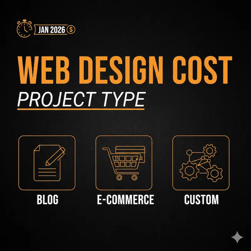 تكلفة تصميم موقع إلكتروني حسب نوع المشروع