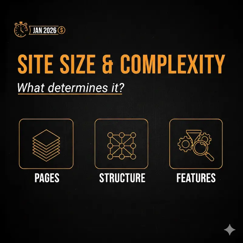حجم وتعقيد الموقع | شركات برمجة في مصر - شركات برمجة في مصر حجم وتعقيد الموقع وتأثيره على تكلفة التصميم