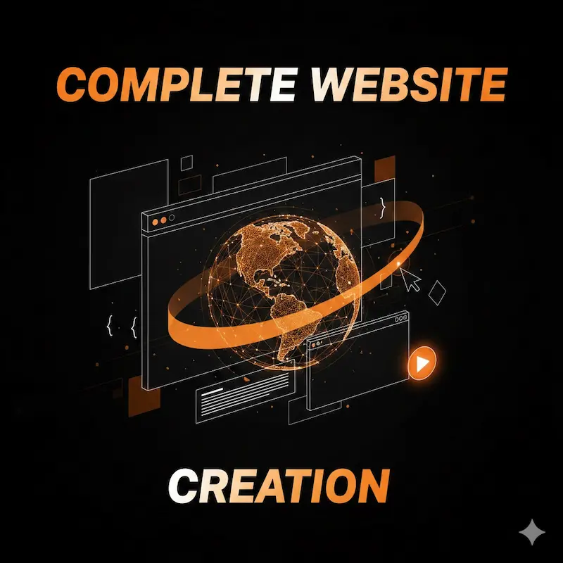 Complete Website Creation | شركات برمجة في مصر - شركات البرمجة في مصر -شركات برمجيات في مصر -شركات سوفت وير في مصر - برمجيات في مصر Complete website creation process with planning and development steps