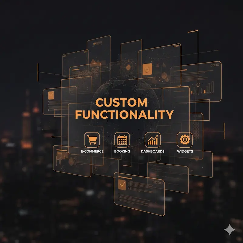 Custom Functionality | شركات برمجة في مصر - شركات البرمجة في مصر -شركات برمجيات في مصر -شركات سوفت وير في مصر - برمجيات في مصر Custom Website Features and Solutions