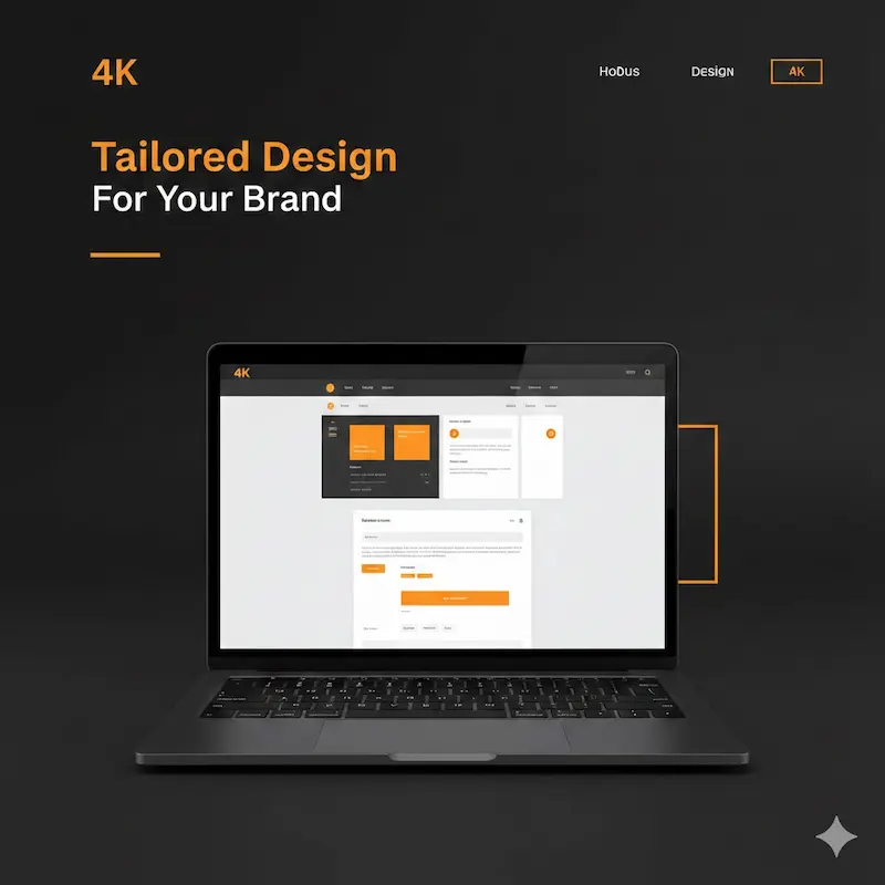 Custom website design reflecting brand identity