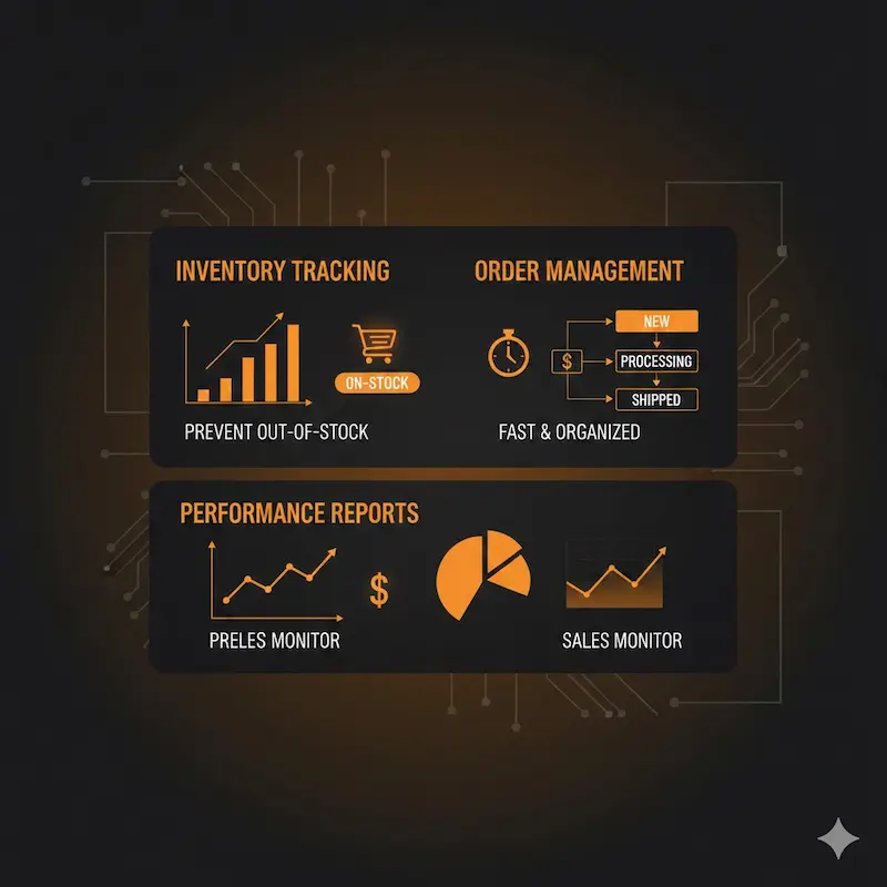 إدارة الطلبات والمخزون في المتاجر الإلكترونية