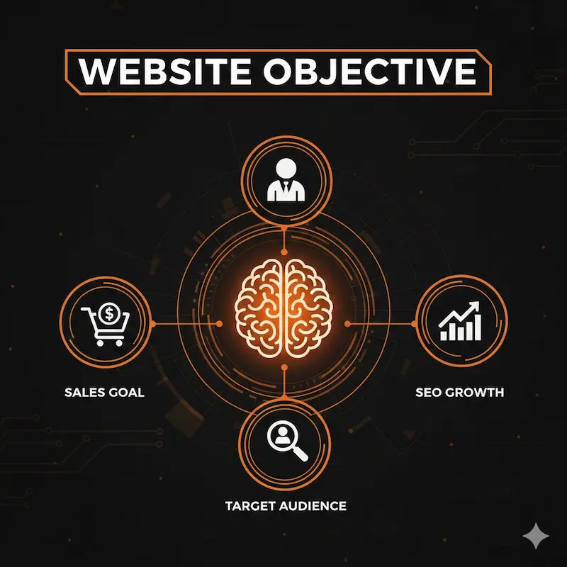 تحديد هدف الموقع التجاري قبل التصميم