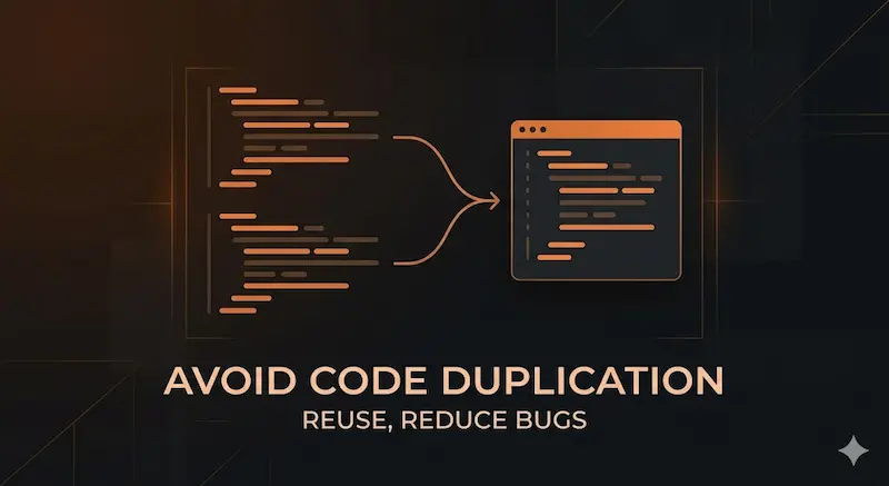 Avoid duplicate code with reusable functions