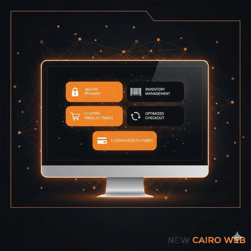 E-commerce website features with secure payment and smooth checkout