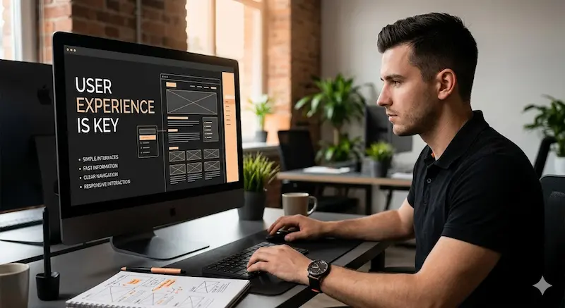 Website user experience and simple interface design