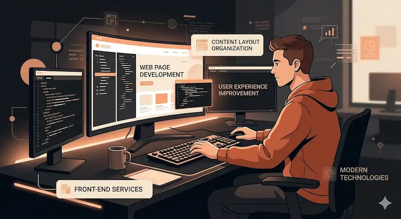 Front-end developers improving website user experience
