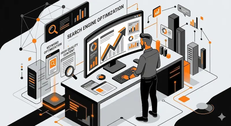 SEO analysis on computer screen