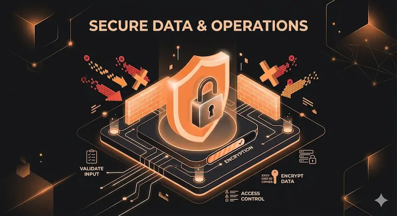 Secure data and protect back-end operations