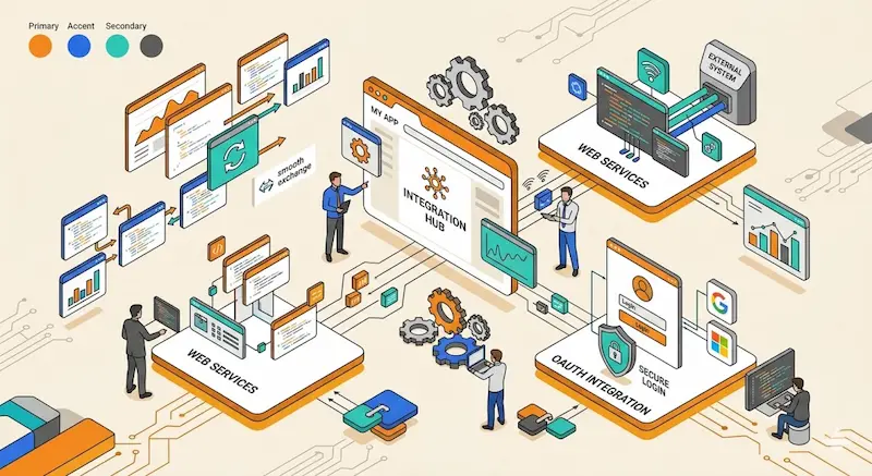 Integration with External Services | شركات برمجة في مصر - شركة تصميم تطبيقات الجوال Connecting app with external APIs