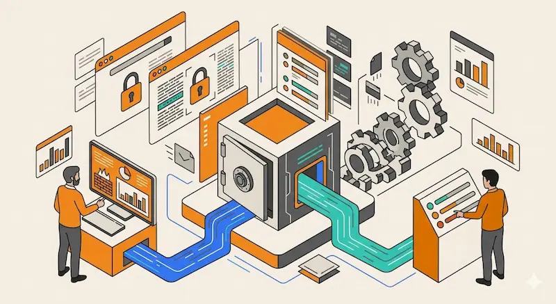 Secure system with data protection and access control