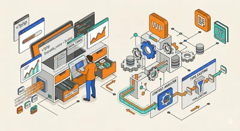 PHP variables and data types example