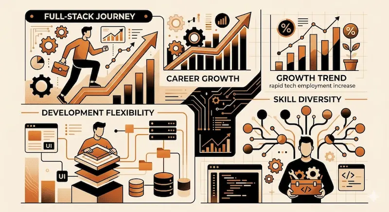 Why Learn Full-Stack | شركات تصميم مواقع في مصر Full-stack developer learning multiple skills across development