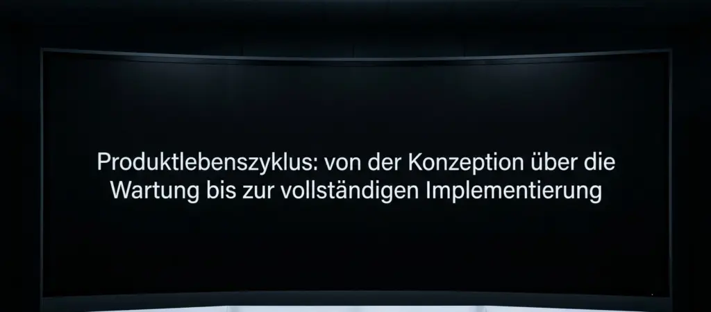 Produktlebenszyklus: von der Konzeption über die Wartung bis zur vollständigen Implementierung