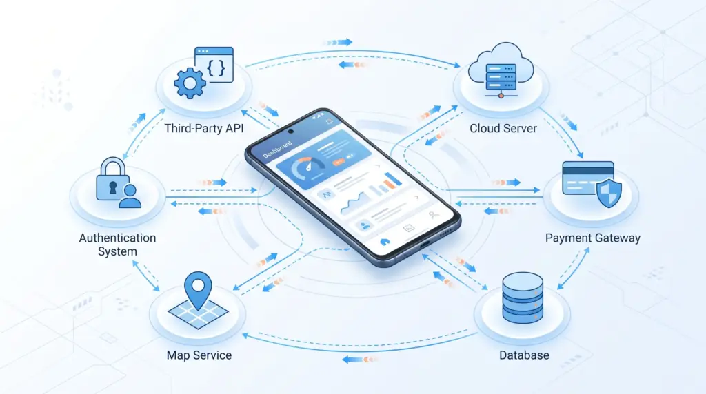 How Do External Integrations Affect Development | شركات تصميم تطبيقات في مصر - شركة برمجة في مصر Android app integrations