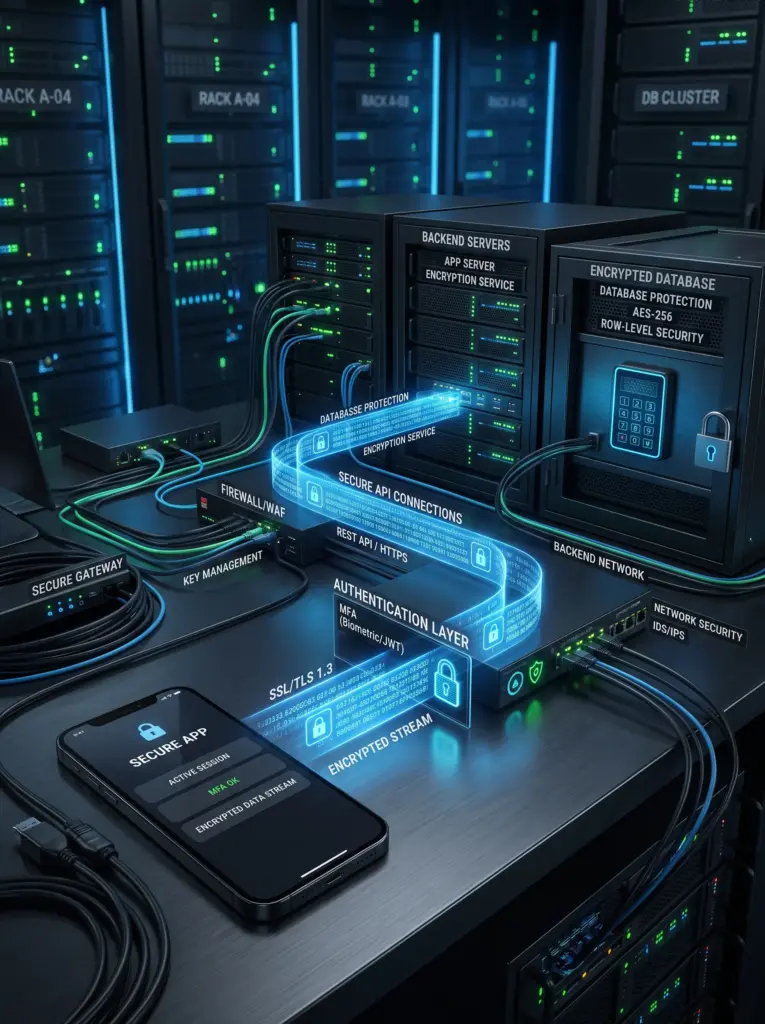 Protecting iPhone and Backend Data | AlexApp iPhone Backend Architecture