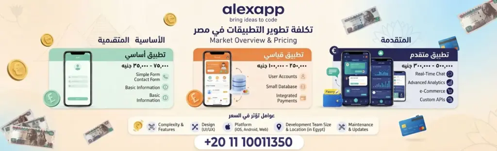 كم تكلفة برمجة تطبيق في السوق المصري؟