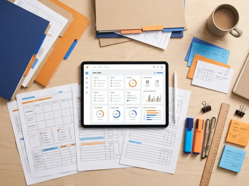 Distributing Questions Across Course Content 1 | AlexApp Organized Assessment Questions